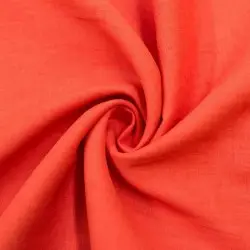 Tkanina len kolor pomarańczowy