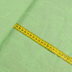 Tkanina popelina wzór haft paisley kwiat kolor zielony