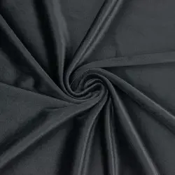 DVEL010 | Dzianina velvet soft ubraniowy kolor czarny - 1