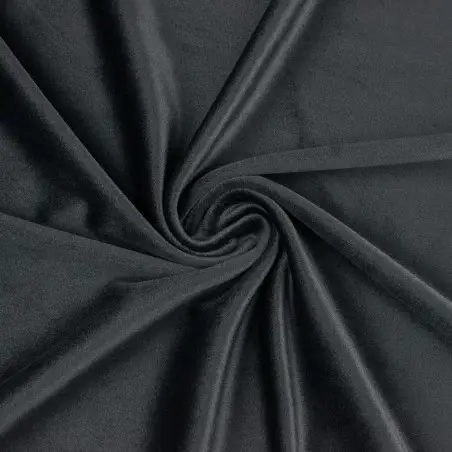 DVEL010 | Dzianina velvet soft ubraniowy kolor czarny - 1