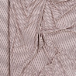 Tkanina silki - wzór kropki na jasnym różowym tle