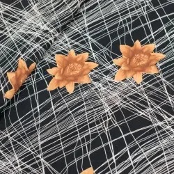 Tkanina szyfon wzór kwiaty