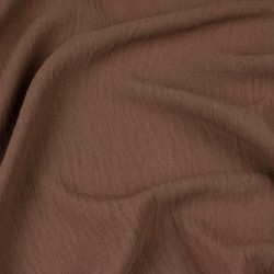 Tkanina American Krepa kolor brązowy