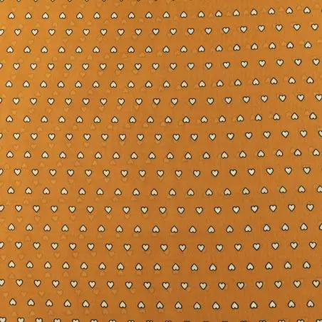 SZYD100.363 | Szyfon w serca kolor musztardowy - 1