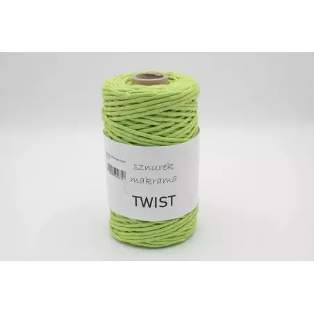 KAT19285 | SZNUREK DO MAKRAMY TWIST BAWEŁNIANY KOL.  034 LIMONKA - 1