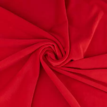 DVEL038 | Dzianina welurowa soft kolor czerwony - 1