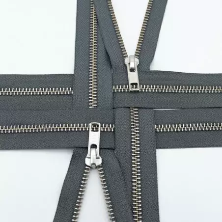 YKK001392 | Zamek metalowy rozdzielczy anty-nikiel kolor 183 ciemny szary 50 cm - 1