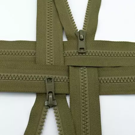 YKK001245 | Zamek kostkowy rozdzielczy kolor 011 oliwka 60 cm - 1