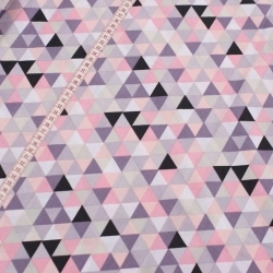 Bawełna wzór kolorowe trójkąty