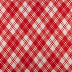 ITYDR.SAI.012 | Dzianina Jersey ITY wzór geometryczny kolor biało czerwony - 1