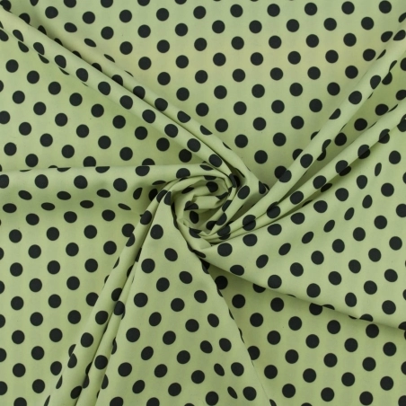 SALE.SILKI165 | Tkanina Silki groszki jasna limonka - 1