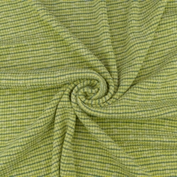 SALE.DZIA008 | Dzianina swetrowa prążek jasny oliwkowy - 1