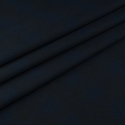 SALE.DZIA136 | Dzianina krata czarno granatowy - 1