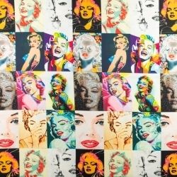TW.ZS258909 | Tkanina wiskoza twill wzór Marilyn Monroe - 1