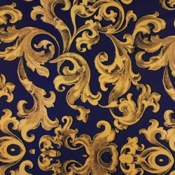 TW.JM344811 | Tkanina wiskoza twill wzór ornamenty kolor fioletowy - 1