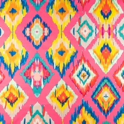 ITY.ZS271209 | Dzianina jersey ITY Kimo wzór abstrakcja ethnic kolor różowy - 1