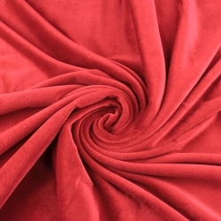 DVEL029 | Dzianina welurowa soft kolor czerwony - 2
